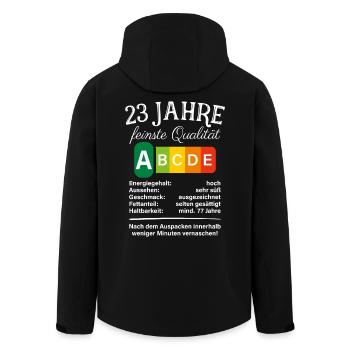 23 Jahre Feinste Qualität Geschenk 23. Geburtstag - Recycelte Männer Softshell-Jacke von Stanley/Stella - Schwarz - Hinten - AI Model Male 185 light (185cm)