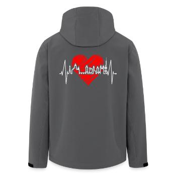 Prag Skyline Herzschlag Tschechien Herz Love Praha - Recycelte Männer Softshell-Jacke von Stanley/Stella - Schwarz - Hinten - AI Model Male 185 light (185cm)