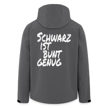 Schwarz Ist Bunt Genug Gothic Black Metal Emo - Recycelte Männer Softshell-Jacke von Stanley/Stella - Schwarz - Hinten - AI Model Male 185 light (185cm)