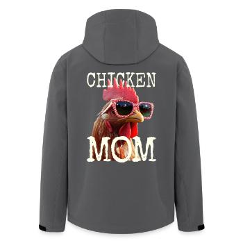 Poulet Maman Poulet Maman Femme du fermier Poules Fête des mères - Veste softshell homme en polyester recyclé Stanley/Stella - noir - Dos - AI Model Male 185 light (185cm)