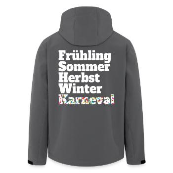 Carnival Fifth Season Kölsch Fastelovend Cologne - Men’s Recycled Softshell Jacket by Stanley/Stella - black - Back - AI Model Male 185 light (185cm)
