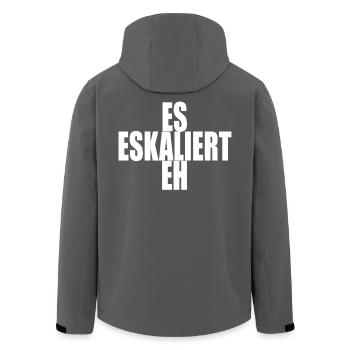 Ça s’intensifie quand même : fête, club, enterrement de vie de garçon - Veste softshell homme en polyester recyclé Stanley/Stella - charbon - Dos - AI Model Male 185 light (185cm)