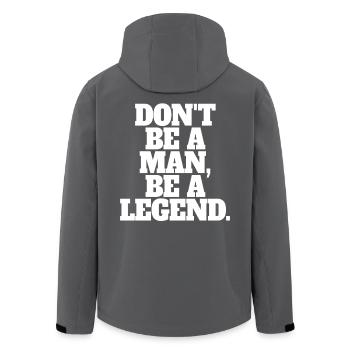 Don't Be A Man Be A Legend Mann Vatertag Legende - Recycelte Männer Softshell-Jacke von Stanley/Stella - Schwarz - Hinten - AI Model Male 185 light (185cm)