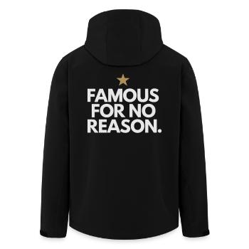 Famous For No Reason Social Media Influencer Viral - Recycelte Männer Softshell-Jacke von Stanley/Stella - Schwarz - Hinten - AI Model Male 185 light (185cm)