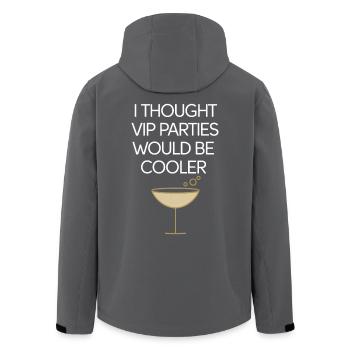 I Thought VIP Parties Would Be Cooler Ironie VIP - Recycelte Männer Softshell-Jacke von Stanley/Stella - Schwarz - Hinten - AI Model Male 185 light (185cm)