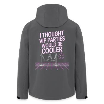 I Thought VIP Parties Would Be Cooler Ironie VIP - Recycelte Männer Softshell-Jacke von Stanley/Stella - Schwarz - Hinten - AI Model Male 185 light (185cm)