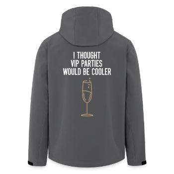 I Thought VIP Parties Would Be Cooler Ironie VIP - Recycelte Männer Softshell-Jacke von Stanley/Stella - Schwarz - Hinten - AI Model Male 185 light (185cm)