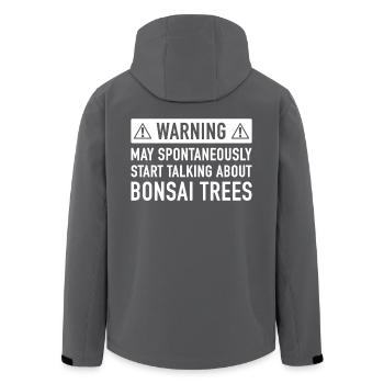 Funny Bonsai Tree Gift Idea - Men’s Recycled Softshell Jacket by Stanley/Stella - black - Back - AI Model Male 185 light (185cm)
