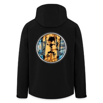 Graffiti Australien - Recycelte Männer Softshell-Jacke von Stanley/Stella - Schwarz - Hinten - AI Model Male 185 light (185cm)