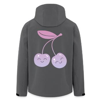 Cerises Kawaii - Veste softshell homme en polyester recyclé Stanley/Stella - noir - Dos - AI Model Male 185 light (185cm)