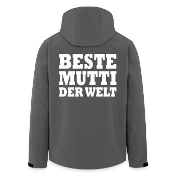 Beste mutti der welt - Recycelte Männer Softshell-Jacke von Stanley/Stella - Schwarz - Hinten - AI Model Male 185 light (185cm)