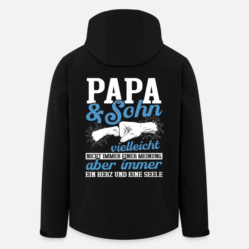 Papa und Sohn - Recycelte Männer Softshell-Jacke von Stanley/Stella - Schwarz