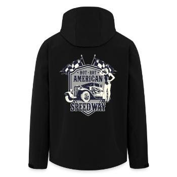 TUNING SPEEDWAY HOTRODS - Hot Rod cadeau - Veste softshell homme en polyester recyclé Stanley/Stella - noir - Dos - AI Model Male 185 light (185cm)