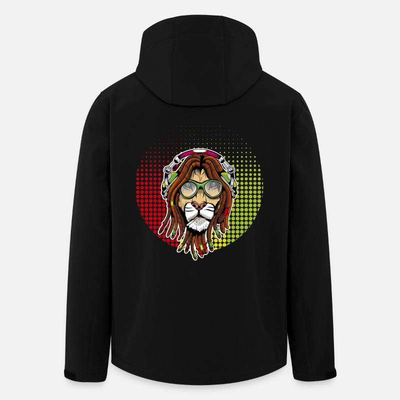 Rastafarian lion - Men’s Recycled Softshell Jacket by Stanley/Stella - black