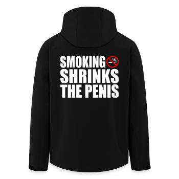 Smoking shrinks the penis - Recycelte Männer Softshell-Jacke von Stanley/Stella - Schwarz - Hinten - AI Model Male 185 light (185cm)