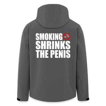 Smoking shrinks the penis - Recycelte Männer Softshell-Jacke von Stanley/Stella - Anthrazit - Hinten - AI Model Male 185 light (185cm)