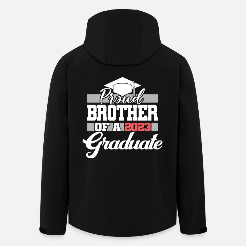 Stolzer Bruder eines Abschlussgeschenks 2023 - Recycelte Männer Softshell-Jacke von Stanley/Stella - Schwarz