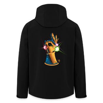 Infinity Gauntlet Spiel - Recycelte Männer Softshell-Jacke von Stanley/Stella - Schwarz - Hinten - AI Model Male 185 light (185cm)