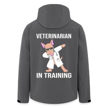 Veterinarian Veterinary Medicine Veterinary Veterinarian - Men’s Recycled Softshell Jacket by Stanley/Stella - black - Back - AI Model Male 185 light (185cm)