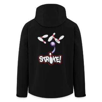 Bowling Strike - Recycelte Männer Softshell-Jacke von Stanley/Stella - Schwarz - Hinten - AI Model Male 185 light (185cm)