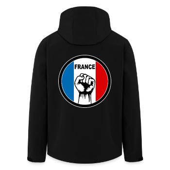 france logo - Veste softshell homme en polyester recyclé Stanley/Stella - noir - Dos - AI Model Male 185 light (185cm)