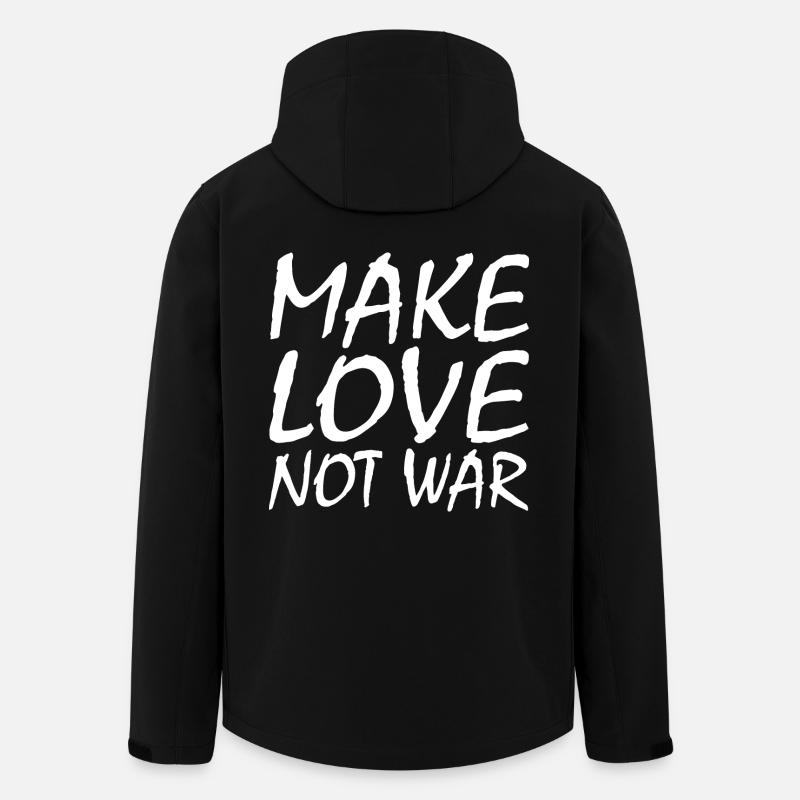 Make love not war - Veste softshell homme en polyester recyclé Stanley/Stella - noir