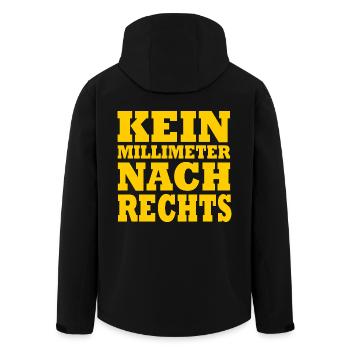 kein millimeter nach rechts - Recycelte Männer Softshell-Jacke von Stanley/Stella - Schwarz - Hinten - AI Model Male 185 light (185cm)