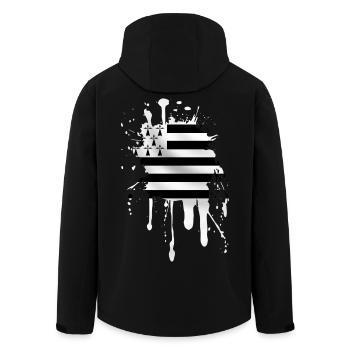 breizh brittany 16 - Men’s Recycled Softshell Jacket by Stanley/Stella - black - Back - AI Model Male 185 light (185cm)