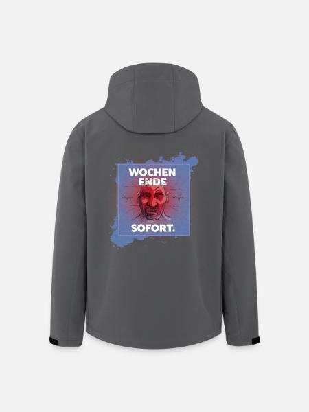 Wochenende SOFORT. - Recycelte Männer Softshell-Jacke von Stanley/Stella - Schwarz