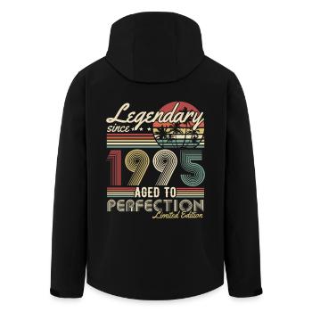 Legendär seit 1995 Jahrgang Geburtstag Geschenk - Recycelte Männer Softshell-Jacke von Stanley/Stella - Schwarz - Hinten - AI Model Male 185 light (185cm)