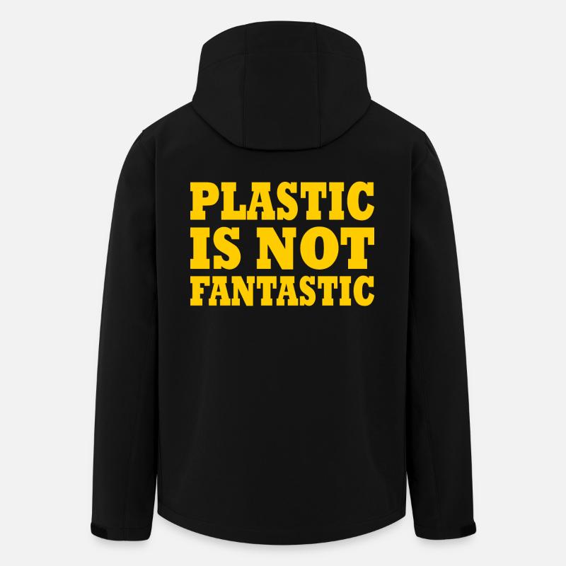 Plastic is not fantastic - Veste softshell homme en polyester recyclé Stanley/Stella - noir