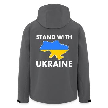 stand with ukraine - Recycelte Männer Softshell-Jacke von Stanley/Stella - Schwarz - Hinten - AI Model Male 185 light (185cm)