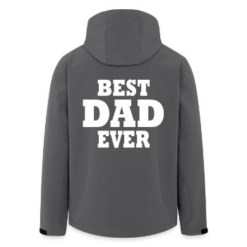 Best dad ever - Recycelte Männer Softshell-Jacke von Stanley/Stella - Schwarz - Hinten - AI Model Male 185 light (185cm)
