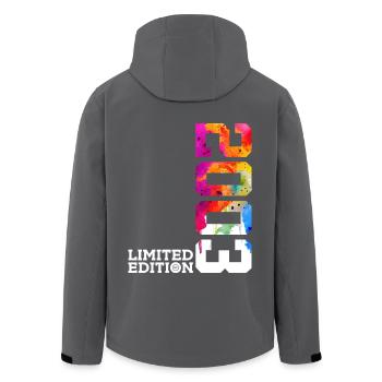 23E ANNIVERSAIRE ÉDITION LIMITÉE 2003 - Veste softshell homme en polyester recyclé Stanley/Stella - noir - Dos - AI Model Male 185 light (185cm)