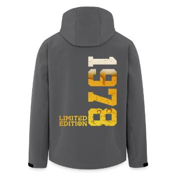 BIÈRE ÉDITION LIMITÉE 1978 ANNIVERSAIRE - Veste softshell homme en polyester recyclé Stanley/Stella - noir - Dos - AI Model Male 185 light (185cm)