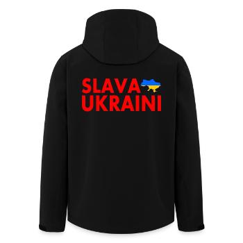 Slava ukraini - Recycelte Männer Softshell-Jacke von Stanley/Stella - Schwarz - Hinten - AI Model Male 185 light (185cm)