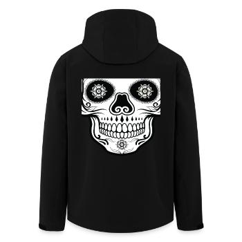 Crâne de mort mexicain Protection buccale - Veste softshell homme en polyester recyclé Stanley/Stella - noir - Dos - AI Model Male 185 light (185cm)