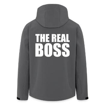 The real boss - Veste softshell homme en polyester recyclé Stanley/Stella - noir - Dos - AI Model Male 185 light (185cm)