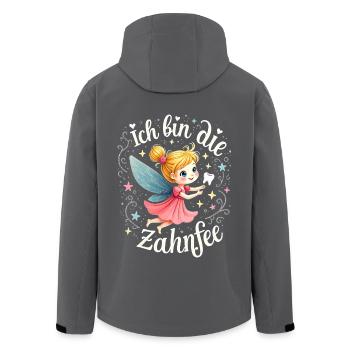 Zahnfee Kostüm Mädchen Fee Zahn Fasching Karneval - Recycelte Männer Softshell-Jacke von Stanley/Stella - Schwarz - Hinten - AI Model Male 185 light (185cm)