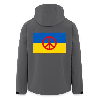 Ukraine - Men’s Recycled Softshell Jacket by Stanley/Stella - black - Back - AI Model Male 185 light (185cm)