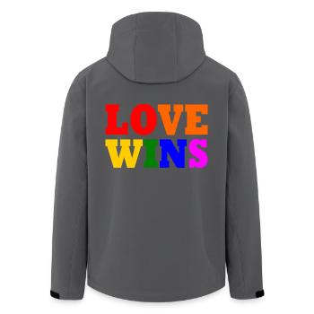 Love wins - Veste softshell homme en polyester recyclé Stanley/Stella - noir - Dos - AI Model Male 185 light (185cm)