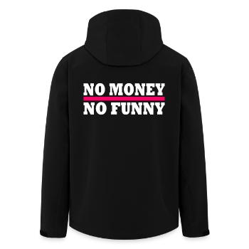No money no funny - Recycelte Männer Softshell-Jacke von Stanley/Stella - Schwarz - Hinten - AI Model Male 185 light (185cm)