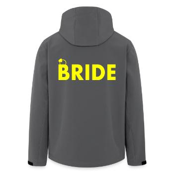 Bride - Men’s Recycled Softshell Jacket by Stanley/Stella - black - Back - AI Model Male 185 light (185cm)
