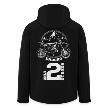 Enduro 2T - Recycelte Männer Softshell-Jacke von Stanley/Stella - Schwarz - Hinten - AI Model Male 185 light (185cm)