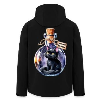 magische Katze - Recycelte Männer Softshell-Jacke von Stanley/Stella - Schwarz - Hinten - AI Model Male 185 light (185cm)