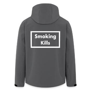 Smoking kills - Men’s Recycled Softshell Jacket by Stanley/Stella - anthracite - Back - AI Model Male 185 light (185cm)