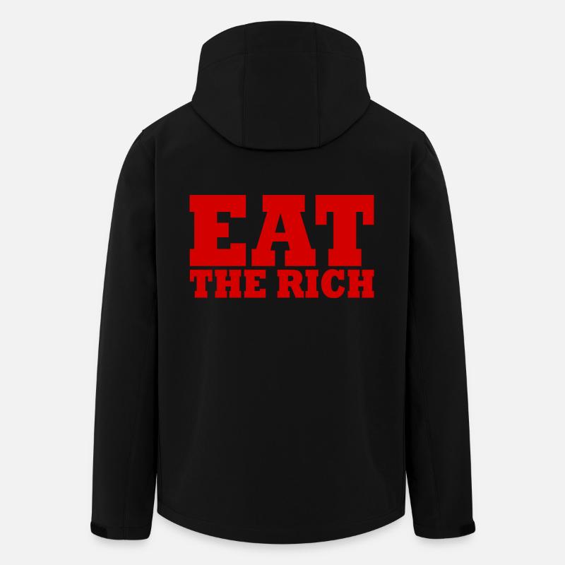 Eat the rich - Veste softshell homme en polyester recyclé Stanley/Stella - noir