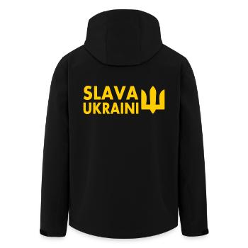 Slava ukraini - Veste softshell homme en polyester recyclé Stanley/Stella - noir - Dos - AI Model Male 185 light (185cm)