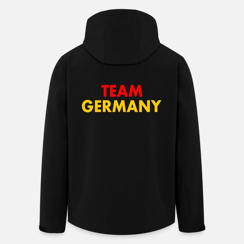 Team germany - Veste softshell homme en polyester recyclé Stanley/Stella - noir