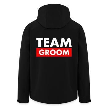 Team groom - Veste softshell homme en polyester recyclé Stanley/Stella - noir - Dos - AI Model Male 185 light (185cm)
